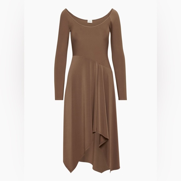 NWOT ARITZIA Wilfred Nuage Dress Cocoa BrownM Medium - Picture 7 of 16